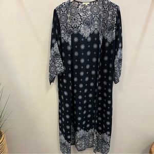 Short Sleeve Print Kimono